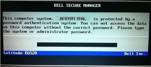 dell 1f66 password