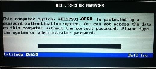 Dell Precision 8FC8 Bios master password